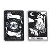 5PCs Black White Acrylic Tarot Pendants Rectangle Cat Double-sided Charms For DIY Earrings Necklace Jewelry Making 3.8cm X 2.3cm