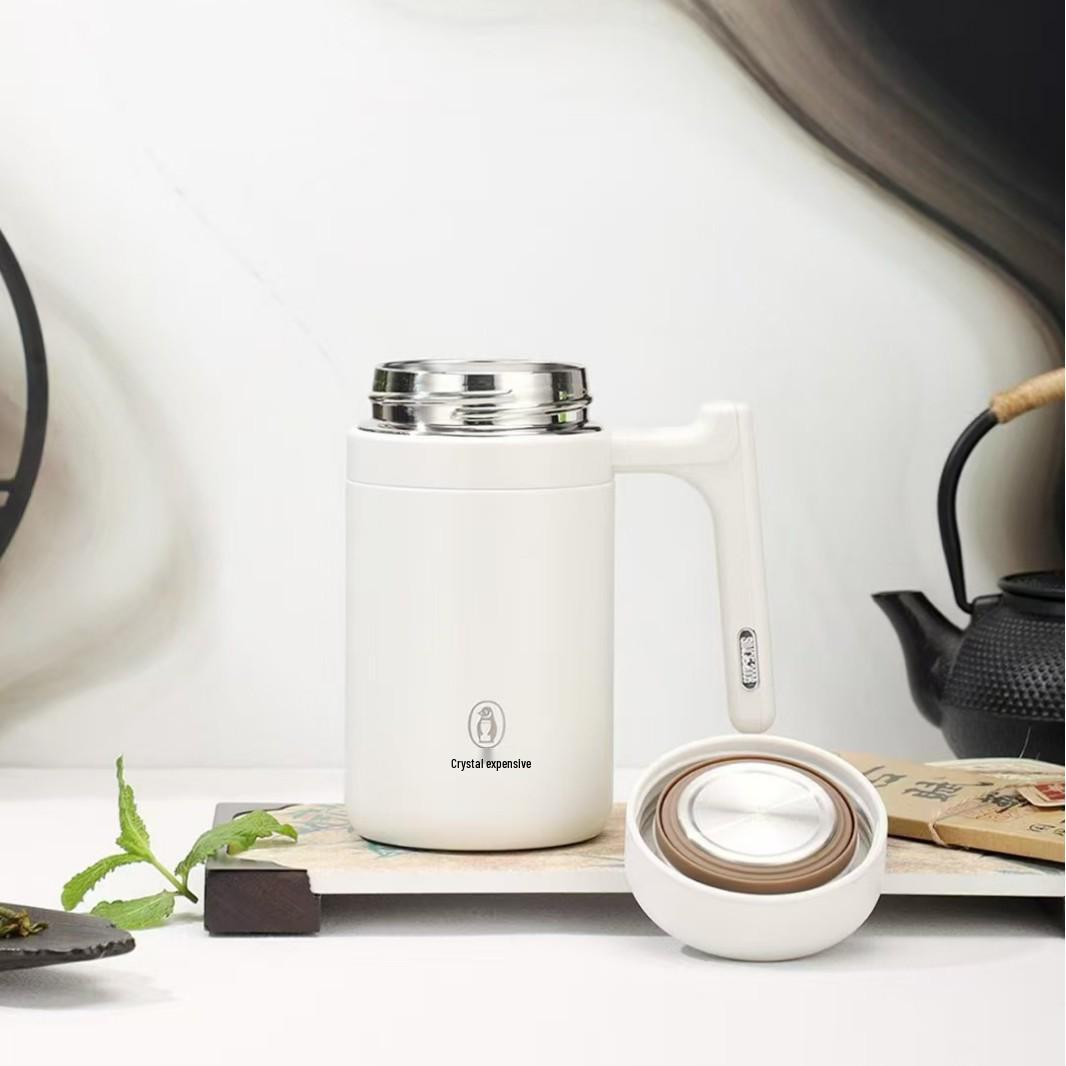 

Crystal Noble Large Capacity Thermos 316 Stainless Steel Water Cup - J5019-5-550, Office Use with Engraving Option 550ml белый