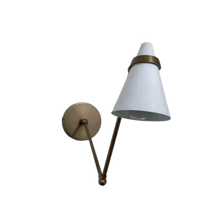 Vintage Mid Century Modern Brass Italian Wall Sconce Stilnovo Wall Fixture Lamps