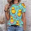 Fashion Women Retro Animal Patterns Print T Shirt Funny Casual O-neck Short Sleeves T-shirt Summer Female Tee Shirt