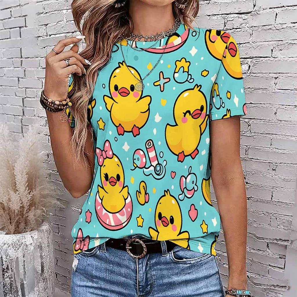Fashion Women Retro Animal Patterns Print T Shirt Funny Casual O-neck Short Sleeves T-shirt Summer Female Tee Shirt