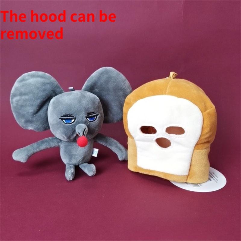 Cute Funny Cartoon Bread Thief Mouse Plush Toy Doll Pendant For Young Adults