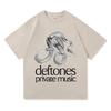 Private Music Tracklist Tees Deftones Rock Band Printing T-shirt Cotton Loose Short Sleeve T Shirt Women Unisex Unisex Streetwear