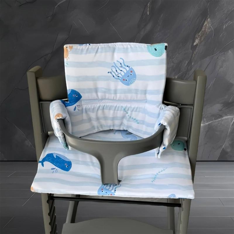 Breathable Cotton Infant Seat Cushion & Back Support Pad Set for Secure Nonslip Fit and Ergonomic Support Cushion