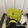 Vintage Inspired Small Square Bag Fashionable Casual Pu Leather Shoulder Bag In Black Green White Rose Pink And Khaki