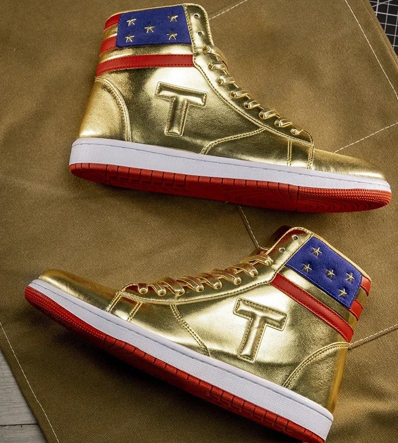 Never Surrender High Top Casual Sneakers Man Fashion Gym Shoes Men's Ankle Boots Running Male Sneaker Gold Board Shoes for Men