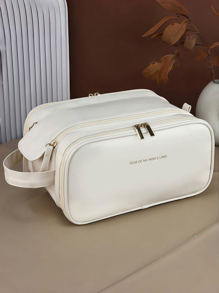 1PC Autumn and Winter New Portable Multi-functional Three-layer Large-capacity Travel Double-zipper Storage Bag and Makeup Bag