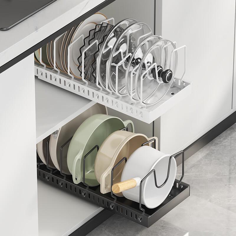 Brangdy Expandable Kitchen Pot Lid Organizer Rack