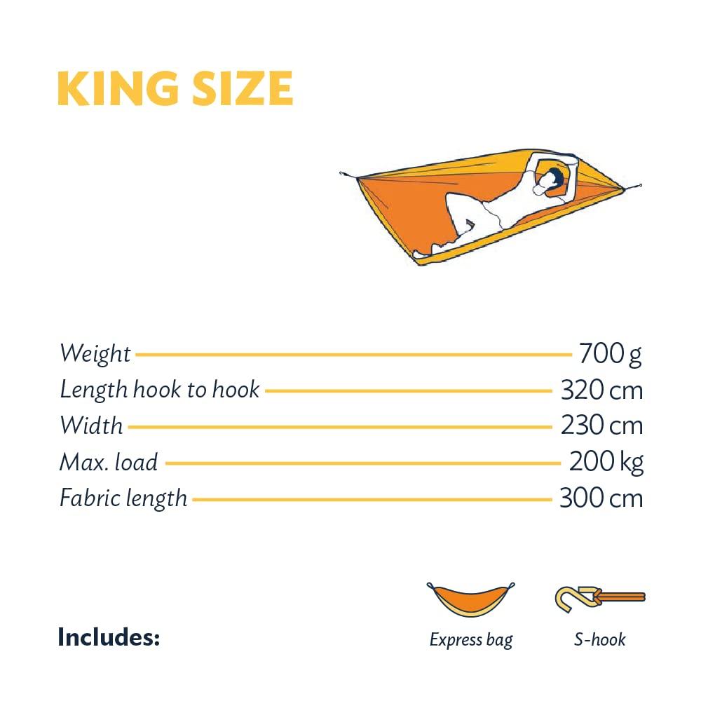 Moon Fair Trade Handmade Person King Size Lightweight Hammock for and Everyday Only Parachute Sets Up in Less Than 1 & 1-2 Travel, Camping, Use. XXL,