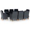 Day and Night - Day and Night Garden Dining Set 9 Pieces with Dark Gray Synthetic Rattan Cushions