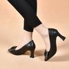 2025 New Versatile Temperament Commuter Black Pointed Gentle Shoes Women's Evening Breeze with Skirt Women's Fashion Shoes
