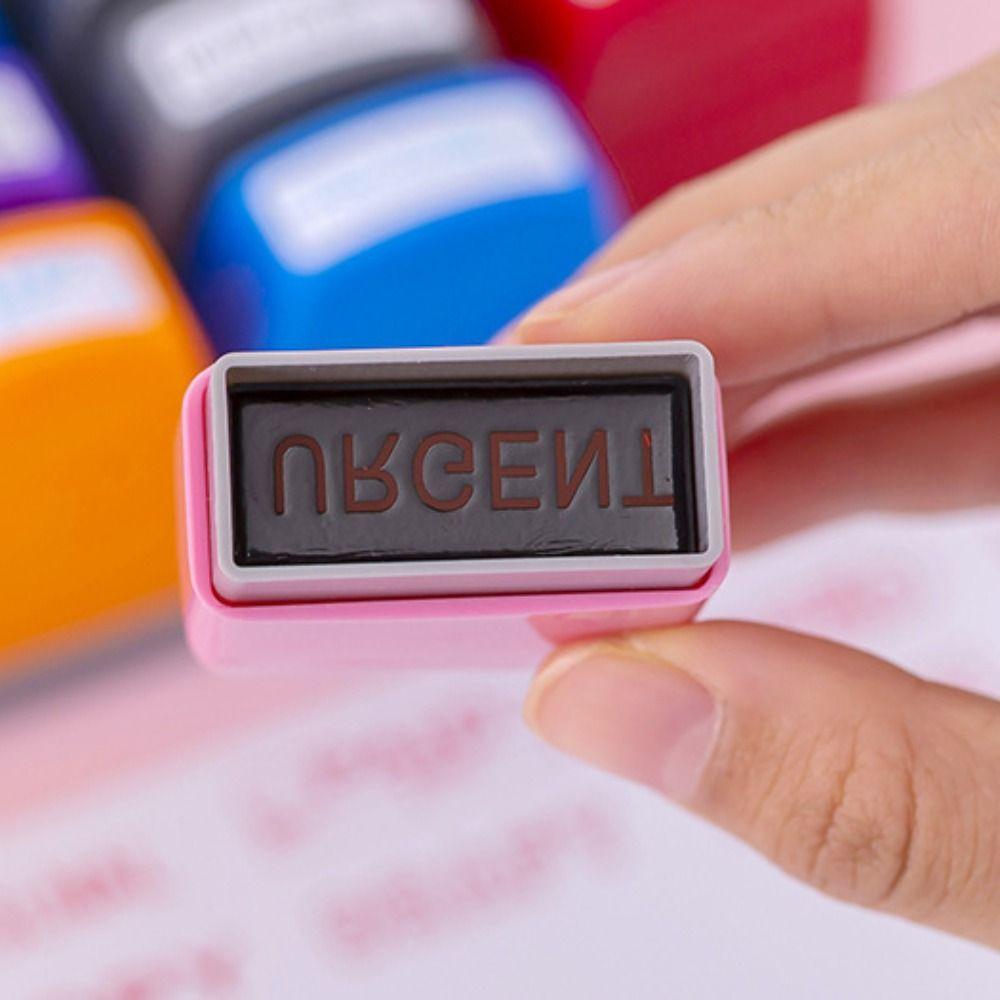 8pcs/set Commentary Positive Reviews Grading Stamp Time Saving Encouraging Comments Stamp  Reward