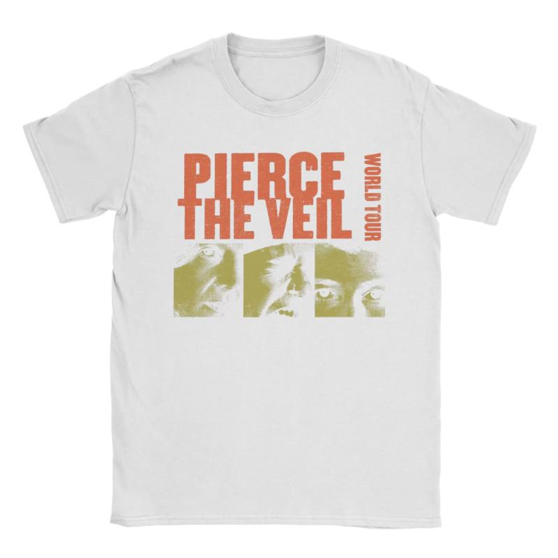 2025 Summer/Autumn retro PIERCE THE VEIL printed T-shirt loose and casual short-sleeved trendy top for men and women