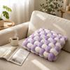 Handwoven Nordic Style Cushion Soft Plush Knitted Pillow Decorative Seat Pad for Home Office Sofa Chair Use