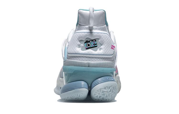 Li Ning Speed 7 Premium Basketball Shoes Men's Low Top White/Blue/Pink ABAR017-3