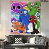 Rainbow Friends Force Wall Tapestry Aesthetic Wall Hanging Printed Fabric Blanket Decorative Tapestries for Bedroom Living Room Home Decor