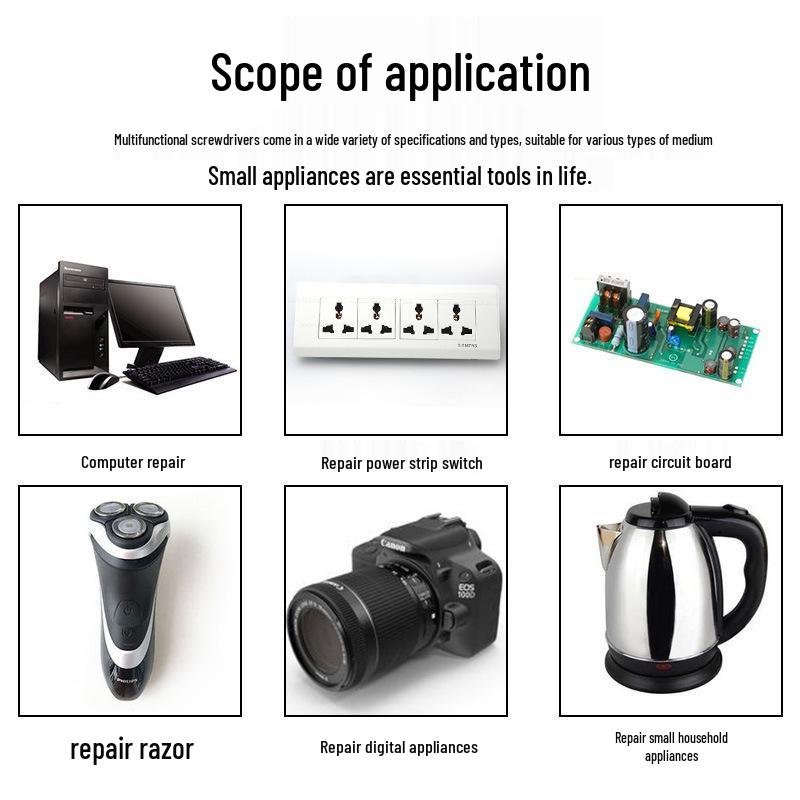 6-in-1 Multifunctional Torx Screwdriver Set with Triangle Bit for Household Use