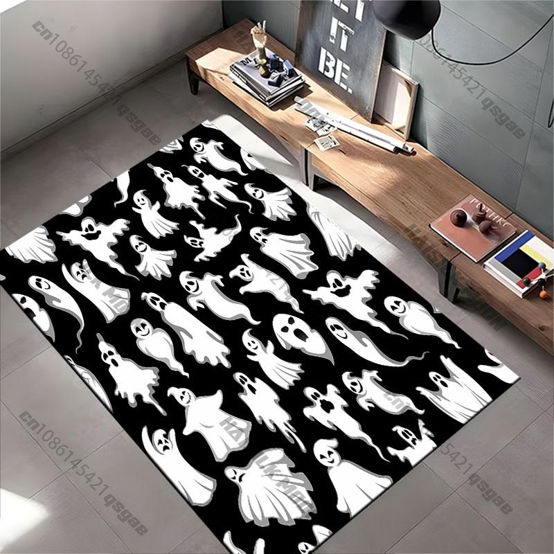 Spooky ghost-themed illustrated design carpet Yoga living room room decor children's crawling mat doormat area rug