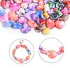 20-30pcs Colored Ink Painting Spacer Beads Heart Oval Irregular Shape Resin Beads For DIY Handmade Bracelet Keychain accessories