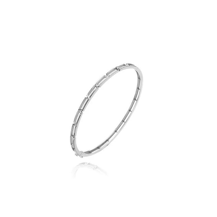 14K White Gold Show Love Infinity Bangle (M) Bracelet TBJK4W00300M-M