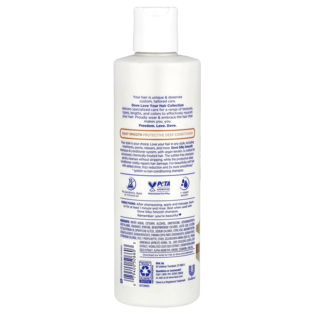 DOVE Schützende Tiefenpflegespülung, seidig glatt, 13,5 fl oz (400 ml)