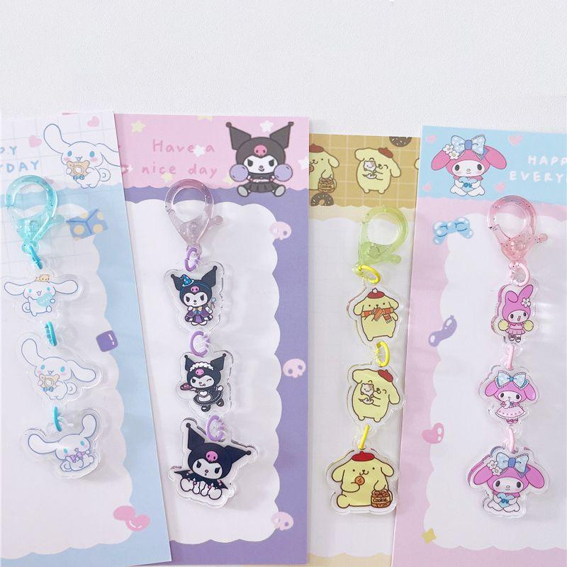 High Quality Sanrio Cartoon Character Keyring Acrylic Keychain
