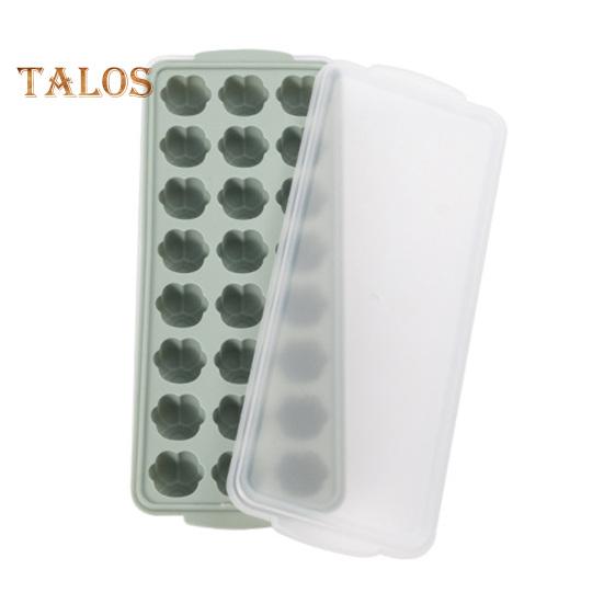 Ice Grid Mould Heart-shaped Ice Lattice Mold with Lid Stackable Easy To Remove Food Grade Silicone Tray Ice Cube Maker