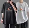 Men T-shirt Beach Trendy Print Tees Summer O-neck Short Sleeve Thin Shirt Soft Casual Loose Pullover for Teenage Students