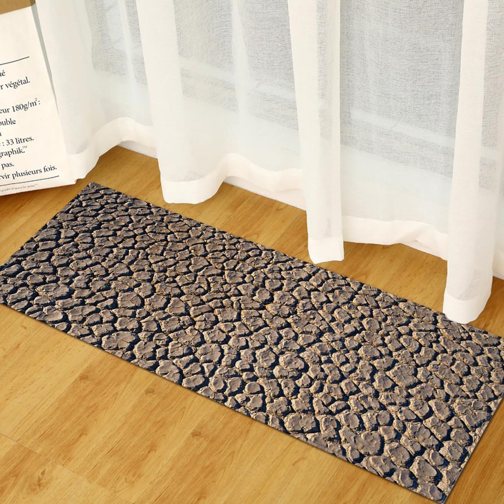 Colored Stone Bathroom Absorbent Non-Slip Floor Mat Kitchen Strip Bedroom Door Mat Living Room Carpet