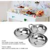 Snack Serving Plate 3 in 1 Fruit Bowl Snack Plate 304 Stainless Steel Reusable Dessert Plates Candy Serving Tray for Home Kitchen Party(Type 2)