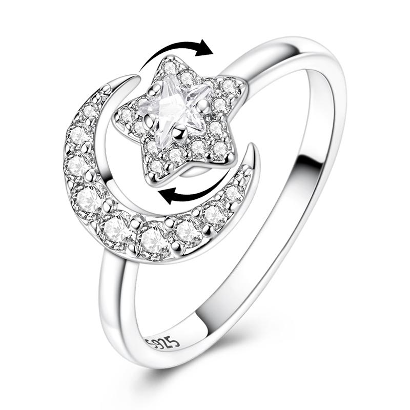 Free Size Ring For Women S925 Silver Original Blue Eyes Dragon Bee Shell Cherry Adjustable Rings Clover Chain Open Ring Jewelry