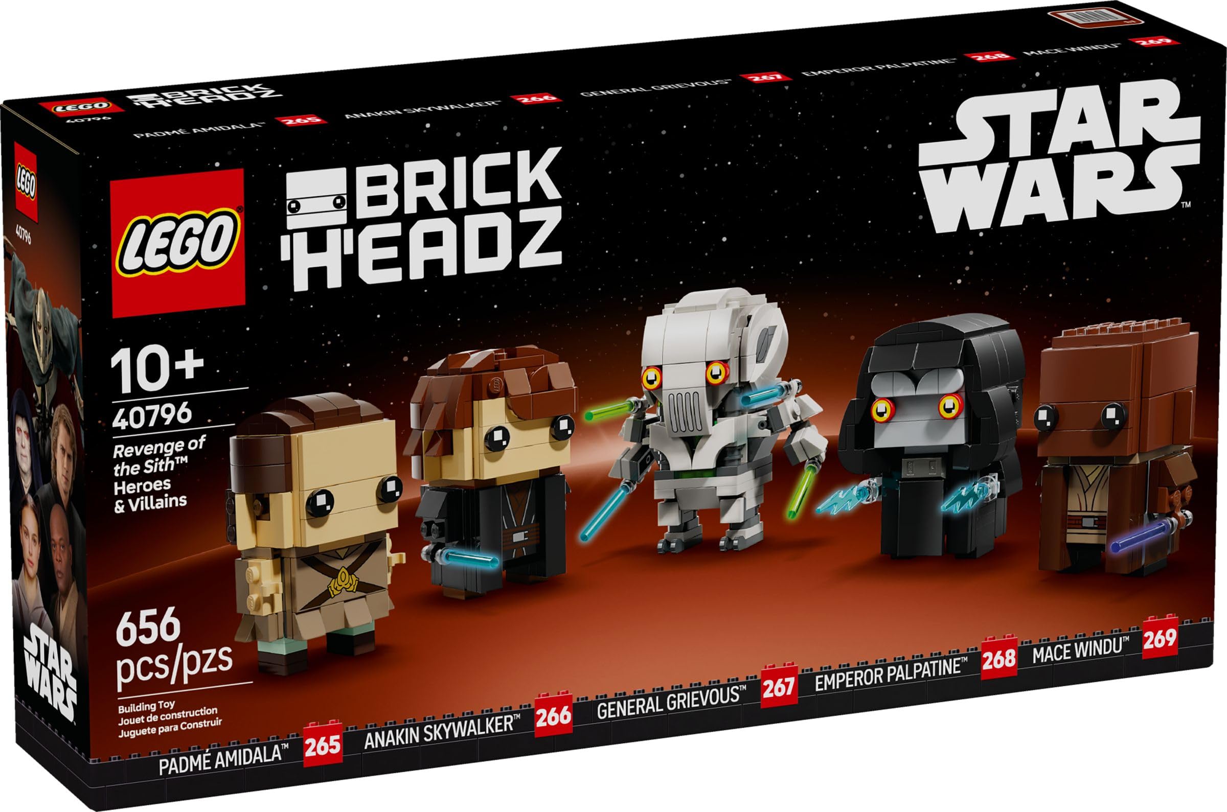 

LEGO BrickHeadz LEGO Star Wars Помста ситхів Герої та лиходії 40796