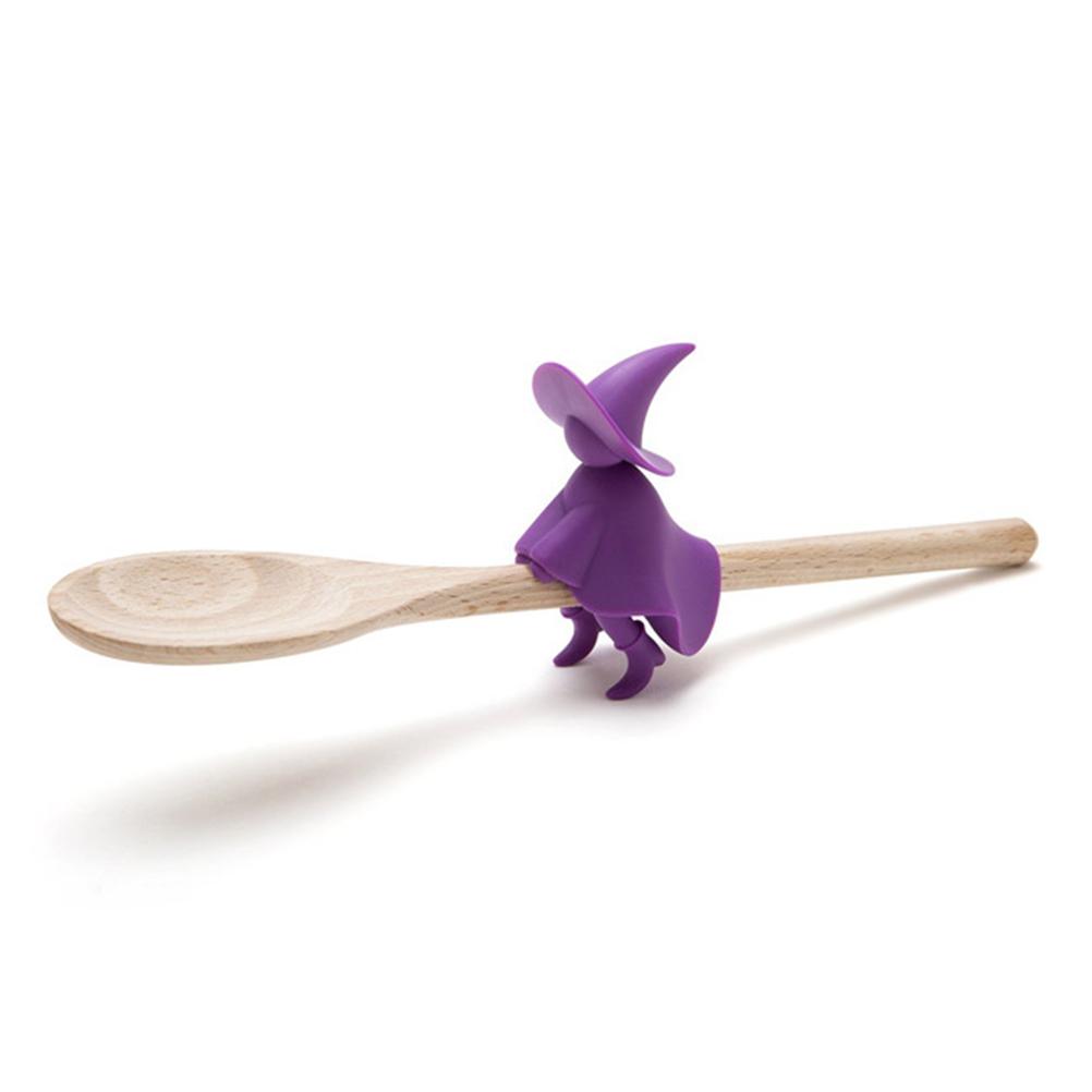 Silicone Kitchen Tools Witch Steam Releaser Nontoxic Durable Silicone Cooking Rests Lid Holder Spoon Rack