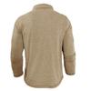Men Casual Heathered Long Sleeve Polo Shirt with Pocket and Contrast Trim