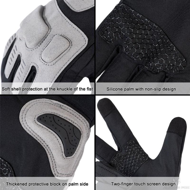 Motorcycle Riding Gloves Men Women Winter Warm Waterproof Retro Mesh Touchscreen Anti-Slip Breathable Protective Gear