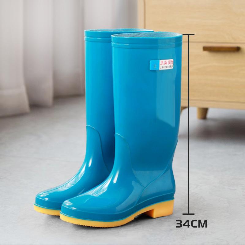 2025 New Women's Water Shoes Outdoor Plastic Wear-resistant High Tube Kitchen Work Rain Shoes Women