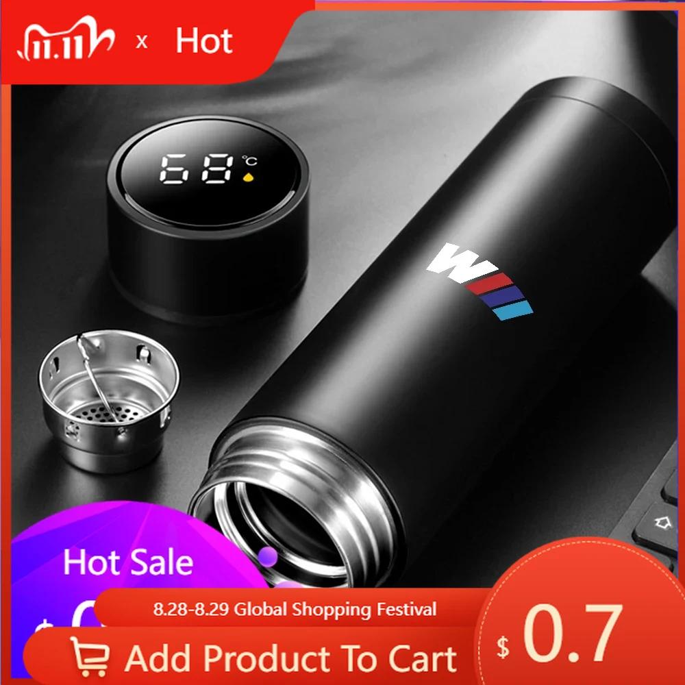 WFN5   Car Sticker 2025 Hot 1pc For BMW Performance M Thermos Bottle Smart Cup With Temperature Display 304 Stainless Steel Vacuum Insu