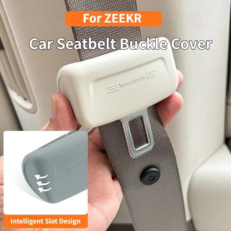 For ZEEKR 7X 007GT 007 001 009 Mix Car Seat Belt Anti Scratch Protector Case Cover Seatbelt Buckle Cover Soft Silicone Collision