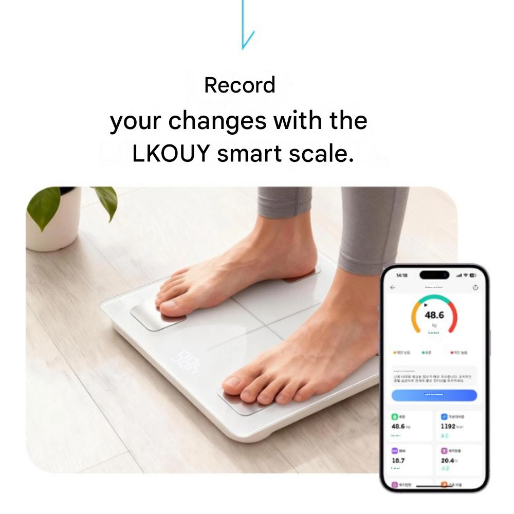 LKOUY Smart Scale for Home Use: Precise Measurement of Body Composition, Fat