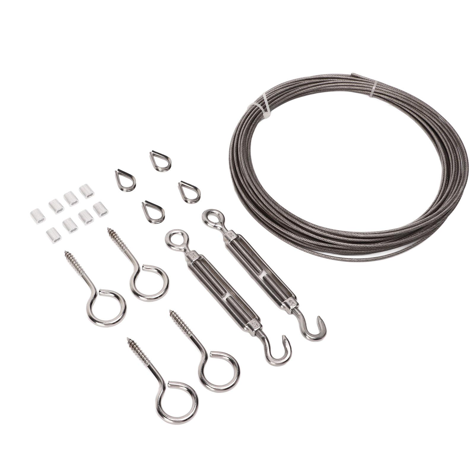 

Strings Light Hanging Kit Stainless Steel PVC Coating Turnbuckle Wire Tensioner Kit for Hanging