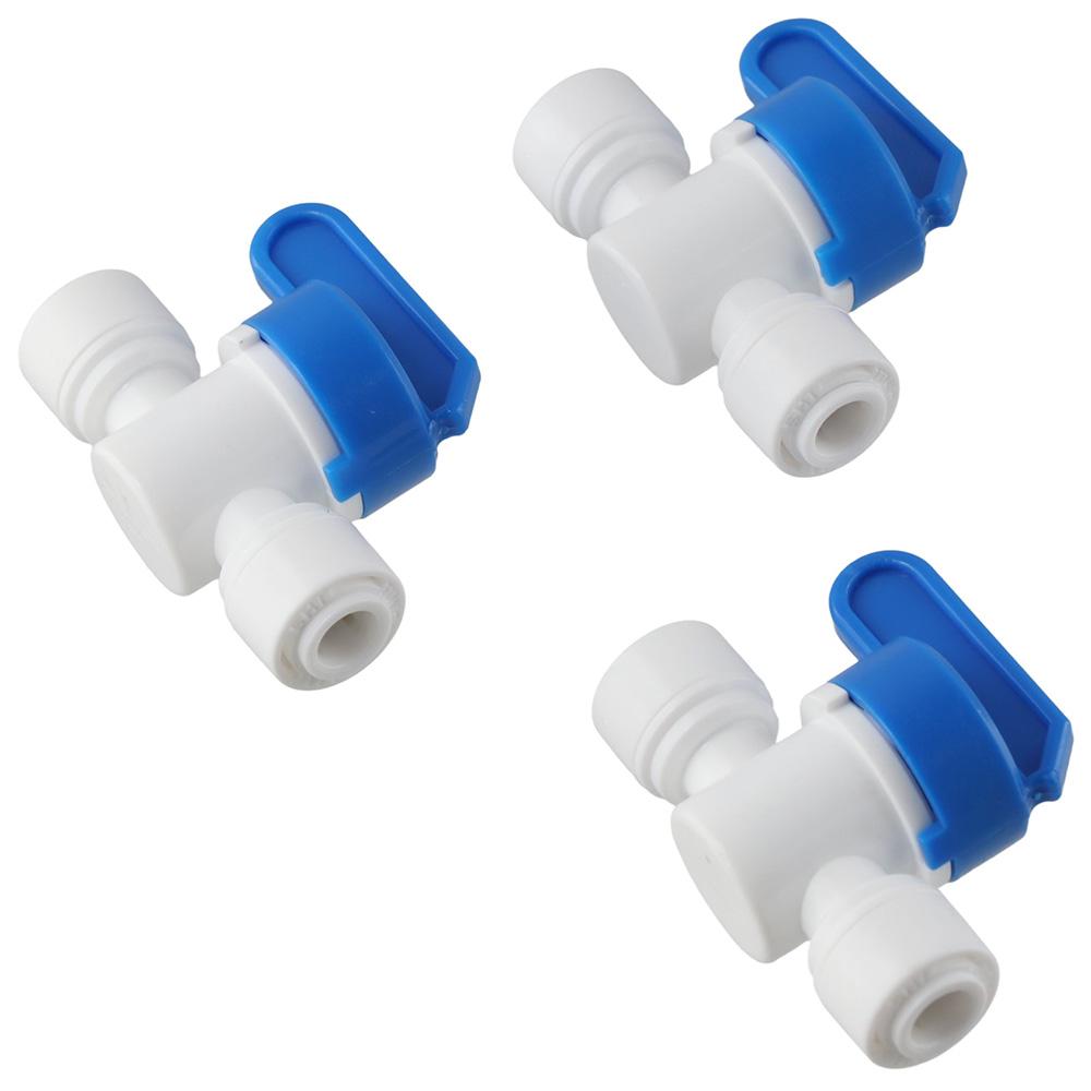 10pcs 1/4 Inch OD Inline Shut Off Ball Valve Plastic Quick Connect Fittings Hose Pipe Tubing  Pipe