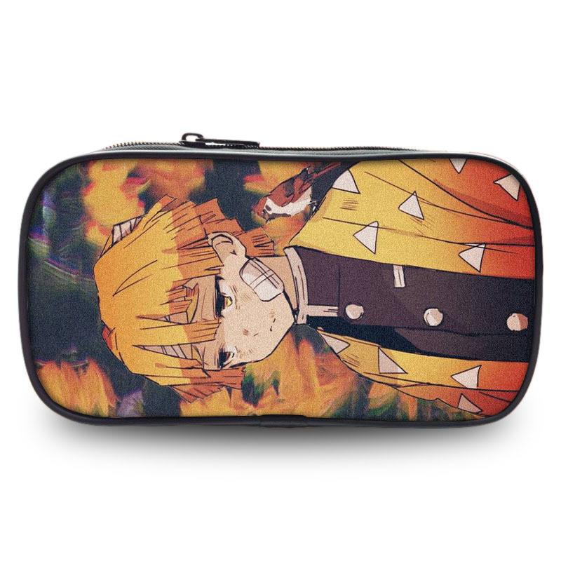 Spacious Oxford Demon Slayer Pencil Case For Students With Casual Style