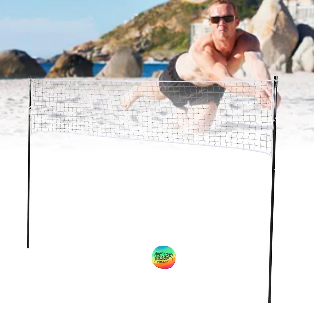 Outdoor Portable Volleyball Net Set System Portable Volleyball Set Professional Complete Net System for Outdoor Beach Backyard