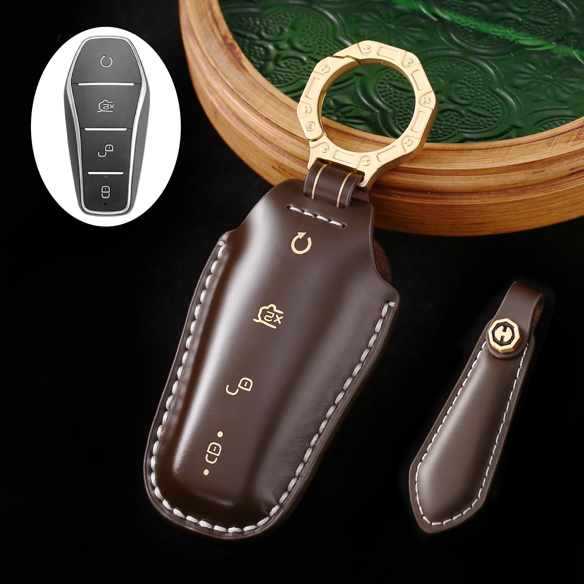 

Чехол для ключа BYD: Натуральная кожа для моделей эсминца, чайки, морского котика, фрегата