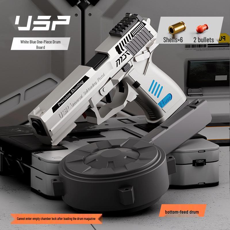 Çocuklar için Hızlı Ateş Eden Yumuşak Mermi Oyuncak Tabanca - USP Colt Glock Desert Eagle Modeli