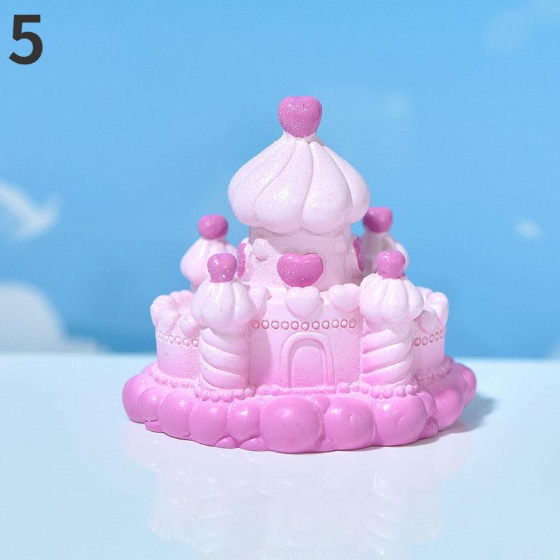 

Сказочный замок, микропейзаж, настольное украшение для торта, аксессуары, замок Луны мечты, украшения из смолы 5