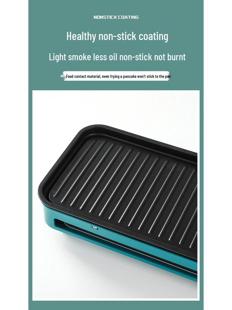 Multi-Functional Non-Stick Maifan Stone Electric Grill Pan - Healthy, Smokeless BBQ with Grill Rack