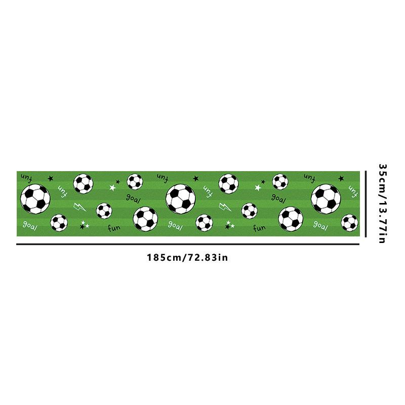 1pc Soccer/Football Party Table Flag Table Centerpiece Soccer Birthday Decorations Sports Theme Party Table Runner Table Cover
