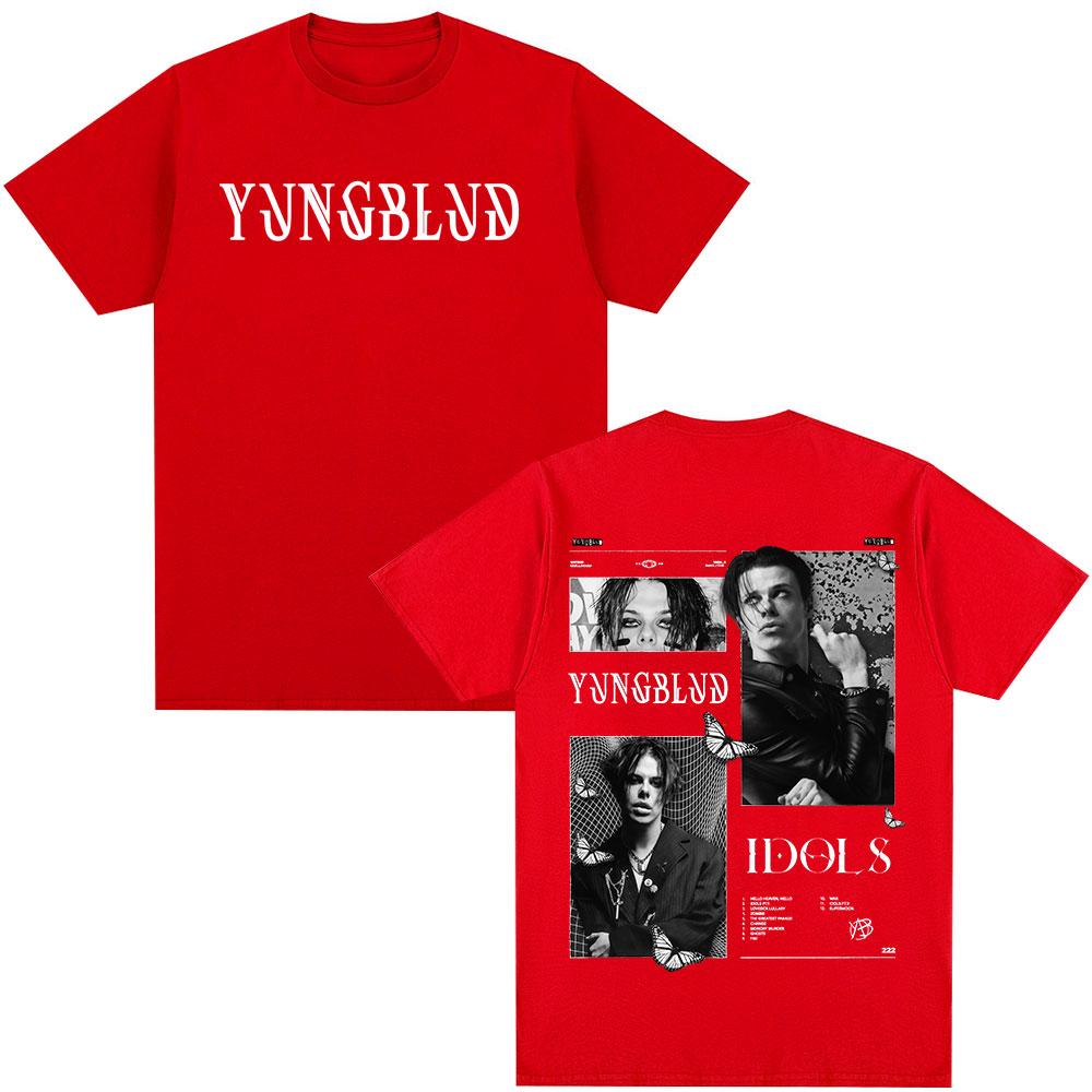 Yungblud IDOLS Album Tour T Shirts Fan Gifts Unisexs Women Clothing Hip Hop Short Sleeve Tshirts Summer Cotton Tshirt Streetwear