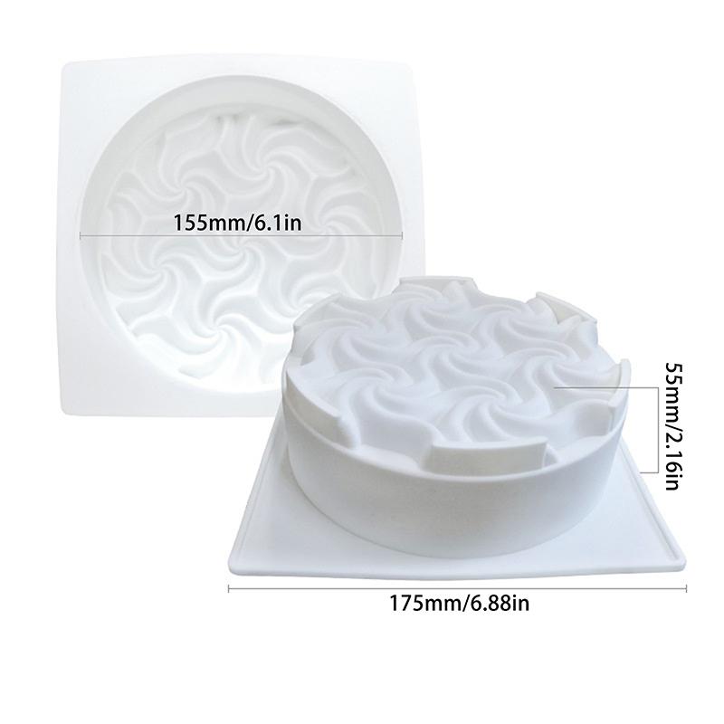 Kulatá silikonová forma na pěnový dort Pečicí forma Čokoláda Fondant Dezert Brownie Pečivo Znovu použitelný Kuchyňský nástroj na pečení dortů